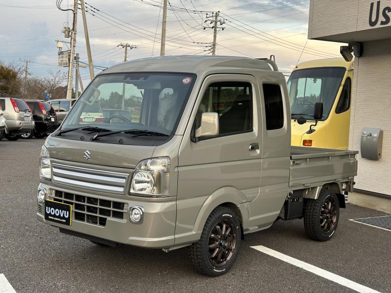 スズキ キャリイ スーパーキャリィ X 4WD 4AT 届出済未使用車 新色モスグレーメタリック 新品ホイール 新品タイヤ | 車両詳細情報 |  エクストレイル専門店。UOOVU 中古車の販売、買取、X-TRAILのカスタム。オークション代行